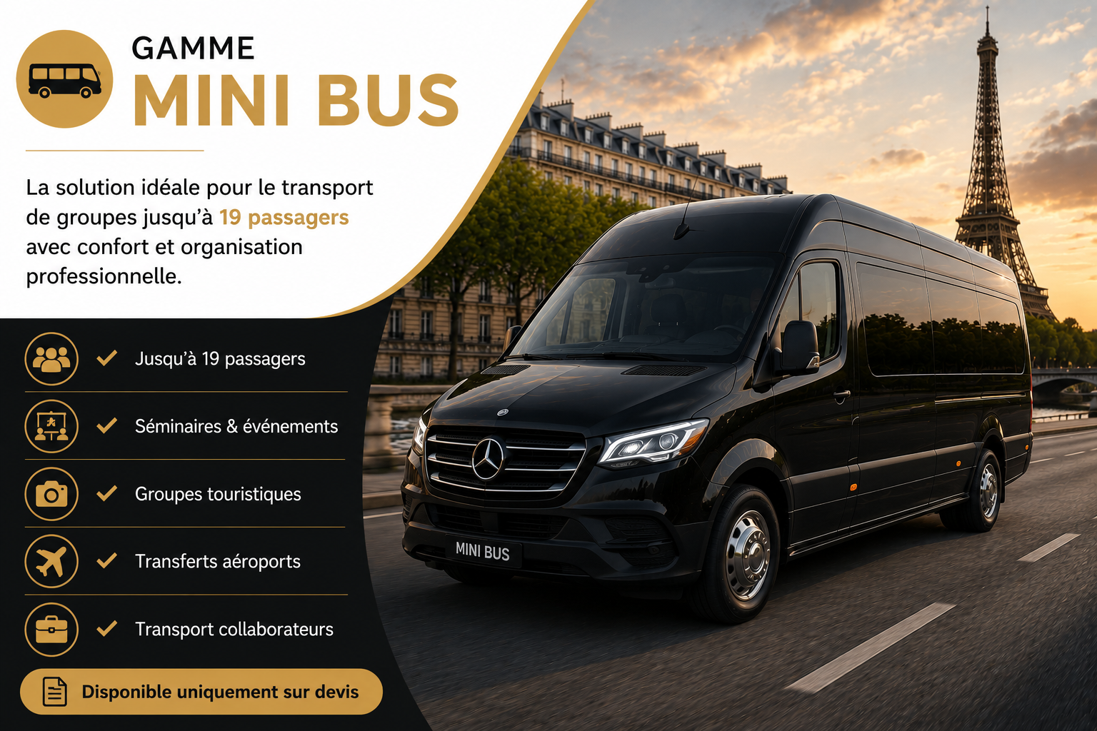 Mini Bus — Mercedes Sprinter VTC Paris