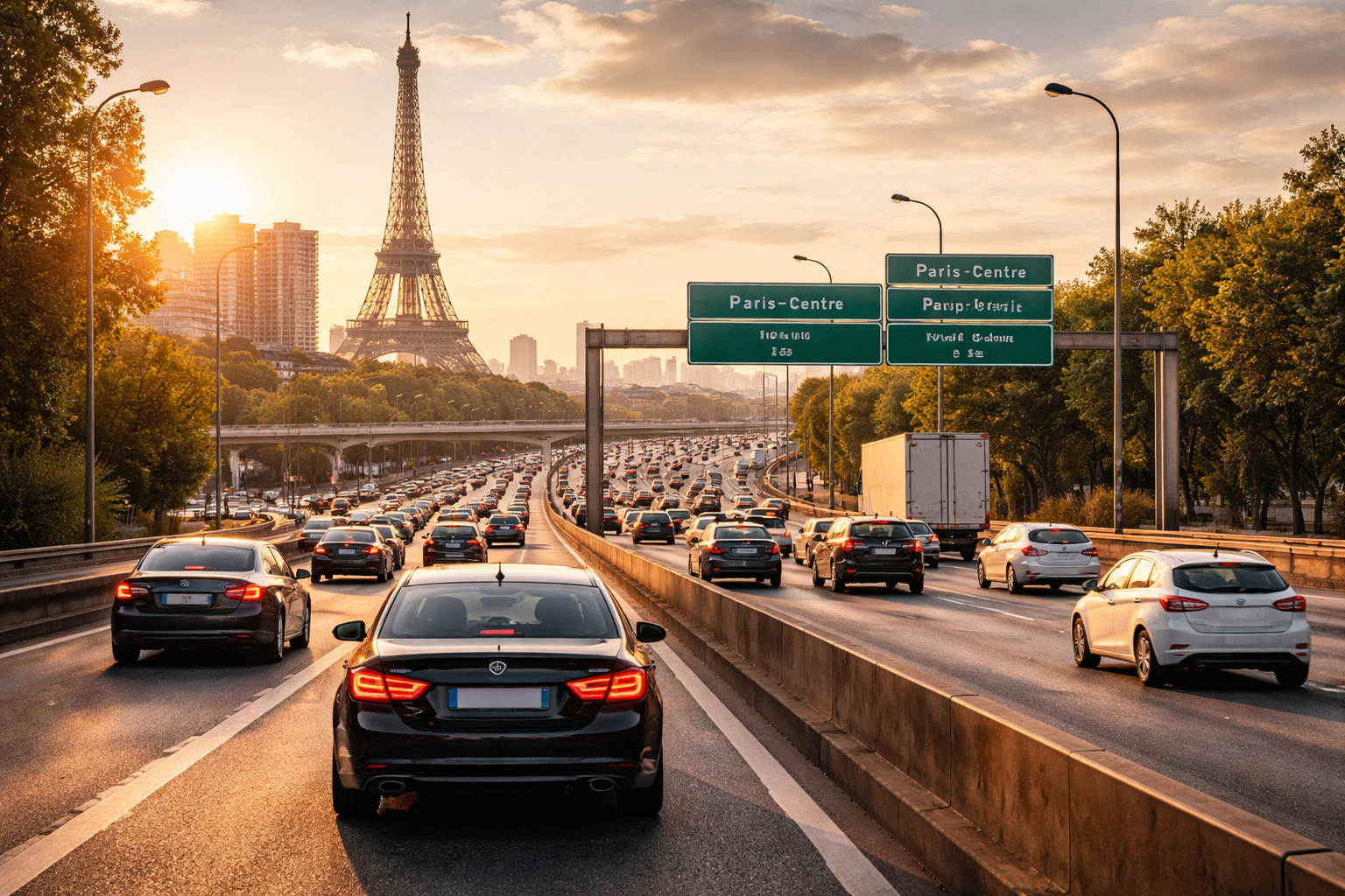 trajet vers Paris chauffeur privé